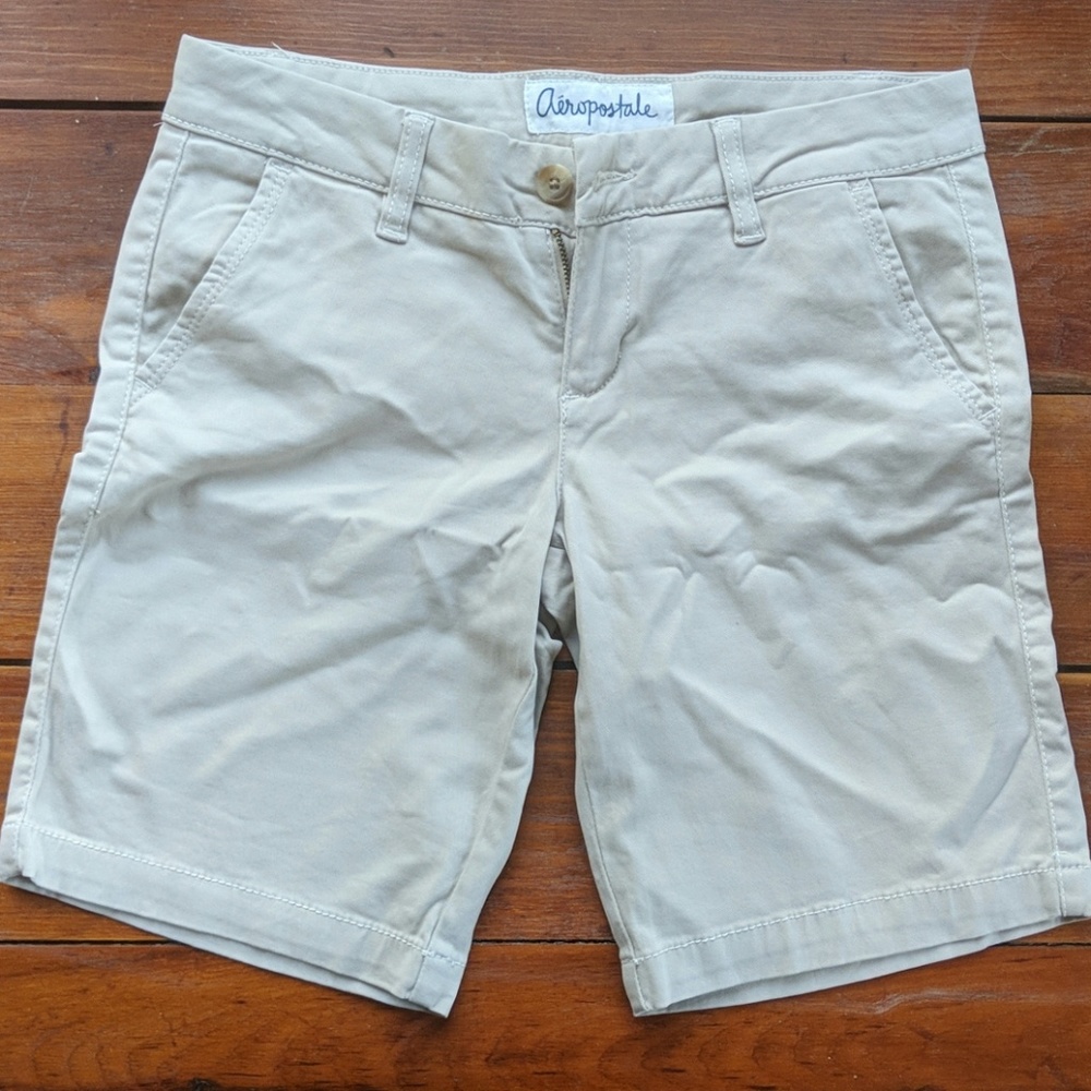 Beige uniform shorts